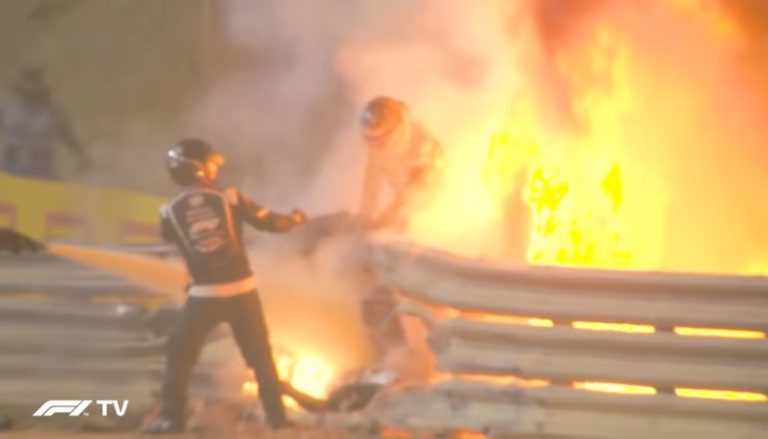 Έζησε το ΘΑΥΜΑ μέσα σε 28 δευτερόλεπτα – Ο Γκροζάν παρολίγο να καεί ζωντανός! (ΒΙΝΤΕΟ)